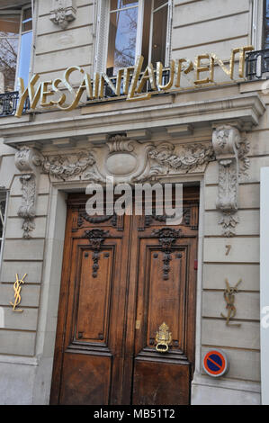 Yves Saint Laurent House, Paris Stockfoto