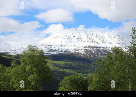 Berg Gaustatoppen in der Nähe von Rjukan, Norwegen, Sommer Landschaft, sonnigen Tag Stockfoto