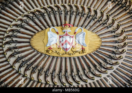 Waffen angezeigt in Culzean Castle in der Nähe von Totnes in Ayrshire, Schottland Stockfoto