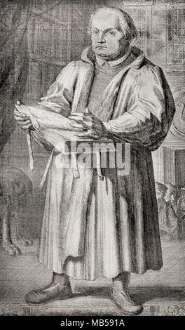 Martin Luther, 1483 - 1546. Deutscher Professor der Theologie, Komponist, Priester, Mönch, und eine zukunftsträchtige Abbildung in der protestantischen Reformation. Von der Internationalen Bibliothek des berühmten Literatur, c. veröffentlicht. 1900 Stockfoto