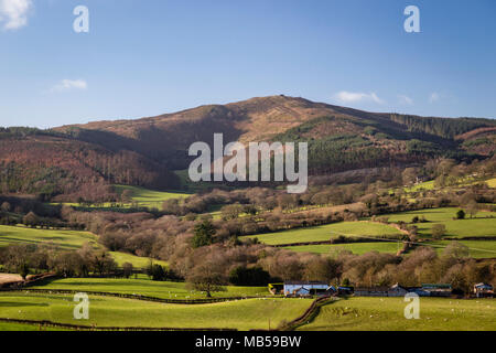 Moel Famau in der Clwydian Hügel reichen Gebiet von außergewöhnlicher natürlicher Schönheit, North Wales Stockfoto