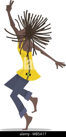Rastaman tanzen Reggae-Vector Illustration Stock Vektor