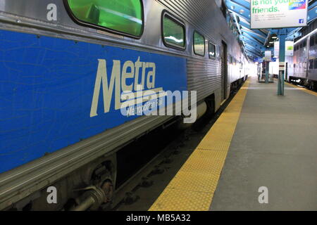 Die Chicago Downtown nordwestlichen Terminal Station für Metra S-Bahnen Stockfoto