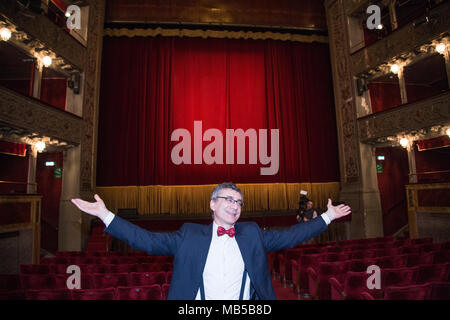 Roma, Italien. 07 Apr, 2018. Antonio Calbi, Direktor des Teatro di Roma Pressekonferenz von "Interludio Valle", die Aktivitäten, die im Teatro Valle nehmen von April bis Dezember 2018 Credit: Matteo Nardone/Pacific Press/Alamy Leben Nachrichten wieder geöffnet Stockfoto