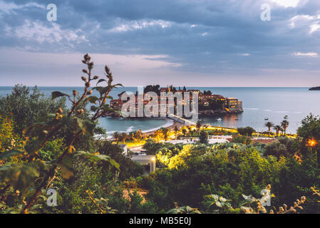 Insel Sveti Stefan in Montenegro Stockfoto