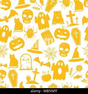 Halloween nahtlose Muster Hintergrund Stock Vektor