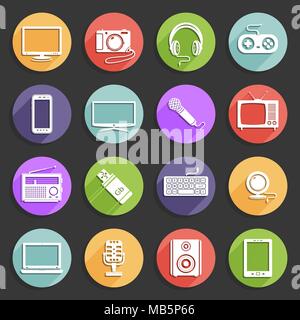 Technologie Vector Icons Stock Vektor