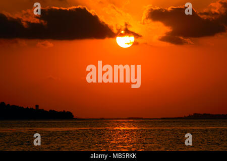 Malerische natürlich der goldene Stunden Sonnenuntergang Stockfoto