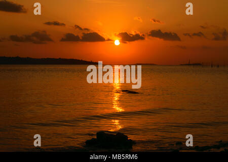 Malerische natürlich der goldene Stunden Sonnenuntergang Stockfoto