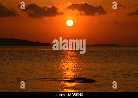 Malerische natürlich der goldene Stunden Sonnenuntergang Stockfoto
