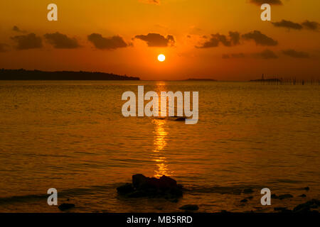 Malerische natürlich der goldene Stunden Sonnenuntergang Stockfoto