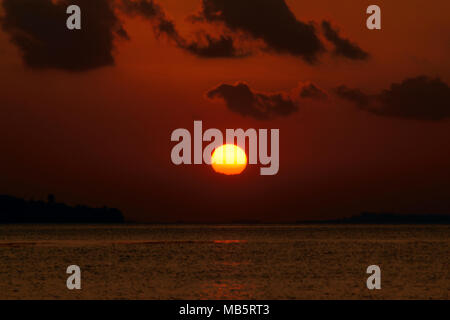 Malerische natürlich der goldene Stunden Sonnenuntergang Stockfoto