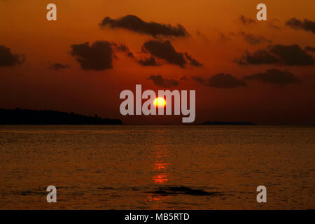 Malerische natürlich der goldene Stunden Sonnenuntergang Stockfoto