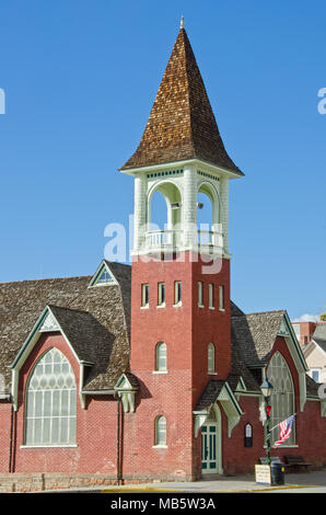 Einfach als "die Alte Kirche, "dieses viktorianische Relikt sitzt auf Harrison Avenue in Leadville, Colorado. Stockfoto