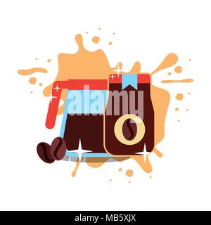 Kaffee Zeit Bild Stock Vektor