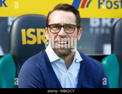 Sport, Fußball, Bundesliga, 2017/2018, Borussia Mönchengladbach gegen Hertha BSC Berlin 2:1, Stadion Borussia Park, Manager Michael Preetz (Hertha) Stockfoto