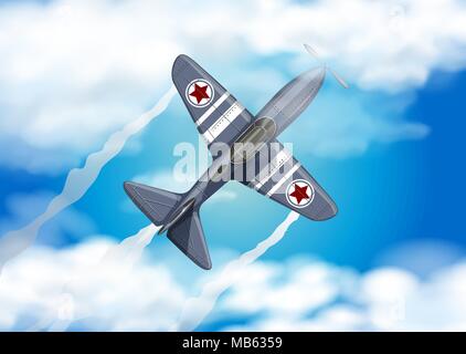 Army Air Force auf den blauen Himmel Abbildung Stock Vektor