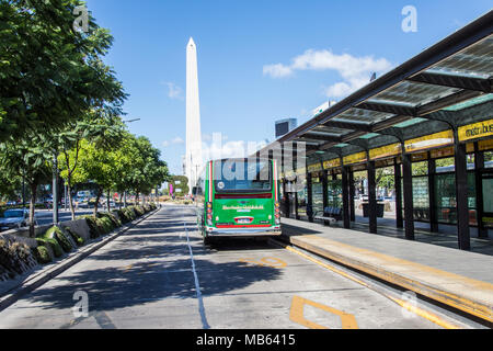 Metrobus, Bus Rapid Transit, Buenos Aires, Argentinien Stockfoto