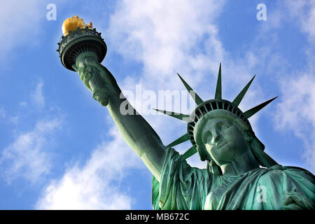 In der Nähe der Freiheitsstatue auf Liberty Island, New York City, USA Stockfoto