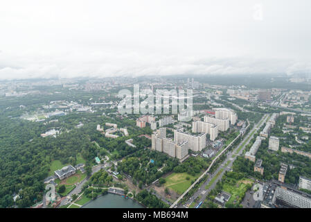 Moskau, Russland. Blick von der Höhe der Stadt Moskau Stockfoto