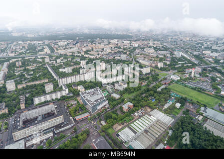 Moskau, Russland. Blick von der Höhe der Stadt Moskau Stockfoto