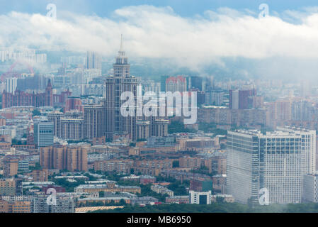 Moskau, Russland. Blick von der Höhe der Stadt Moskau. Stockfoto