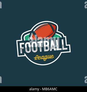 American football Logo. sport Emblem, Abzeichen. Vector Illustration Stock Vektor