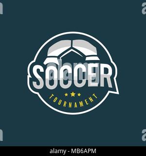 Fußball, Fußball Logo. sport Emblem. Vector Illustration Stock Vektor