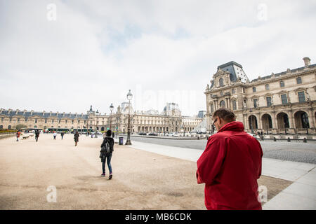 Das Musée du Louvre oder das Museum des Louvre in Paris ist die weltweit meistbesuchte Museum. Stockfoto