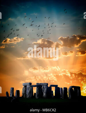 GB-WILTSHIRE: Die Steine von Stonehenge Stockfoto