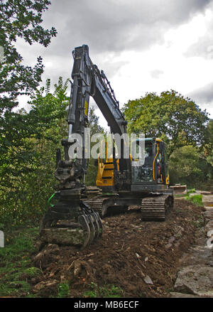 Die Stover Kanal. Graving Dock sperren. Devon. UK. Stockfoto