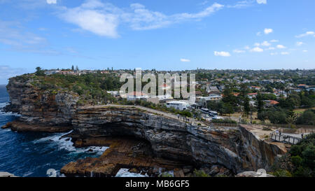 Die Lücke und Watsons Bay Gegend auf der South Head Halbinsel in den östlichen Vororten von Sydney Stockfoto