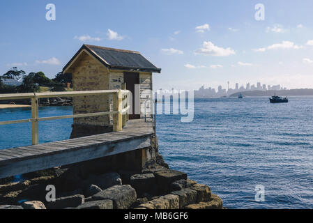 Der holzhütte im Camp Cove Beach in Watson's Bay, Sydney, Australien Stockfoto