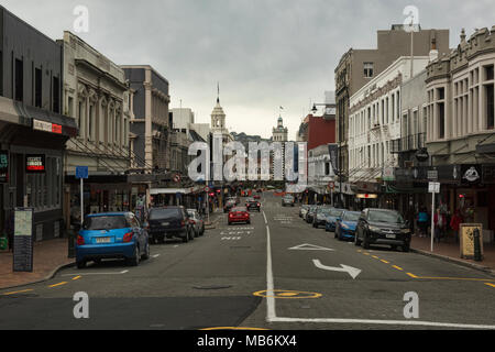 Die ikonischen Dunedin Railway Station Otago, Neuseeland Stockfoto