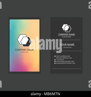 Farbenfrohe abstrakte Business Card Templates Stock Vektor