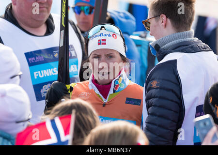 Norwegische ski Mädchen Meisterschaft Stockfoto