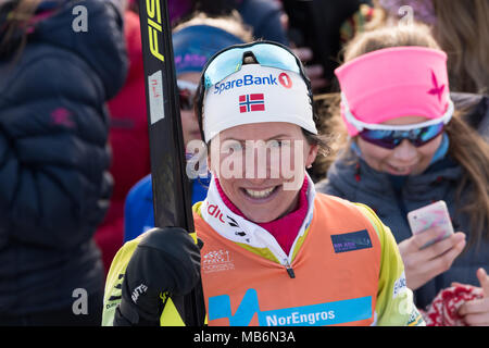 Norwegische ski Mädchen Meisterschaft Stockfoto