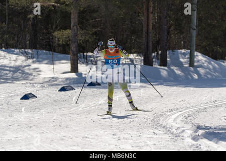 Norwegische ski Mädchen Meisterschaft Stockfoto