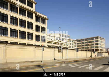 Der ehemaligen FIAT Auto Fabrik, Lingotto, Turin, Italien. Stockfoto