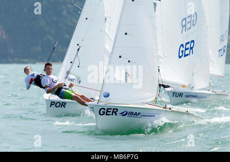 2015 Jugend Segeln Weltmeisterschaften, Langkawi, Malaysia 420 Stockfoto