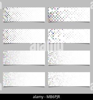 Geometrische diagonal Abgerundetes Quadrat Mosaik Muster banner Hintergrund Stock Vektor