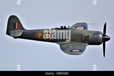 Hawker Fury, vintage Kampfflugzeuge Stockfoto