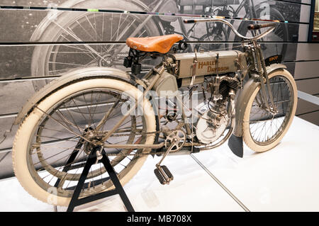 Transport 1907 Harley Davidson Motorrad Stockfoto