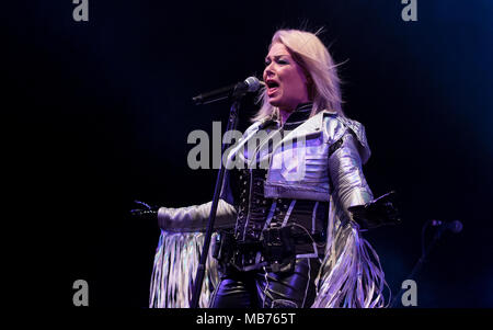 Bournemouth, Großbritannien, 7. April 2018. Kim Wilde im Pavillon, Bournemouth. Credit: Charlie Raven/Alamy leben Nachrichten Stockfoto