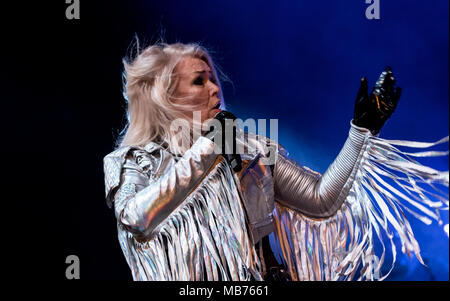 Bournemouth, Großbritannien, 7. April 2018. Kim Wilde im Pavillon, Bournemouth. Credit: Charlie Raven/Alamy leben Nachrichten Stockfoto