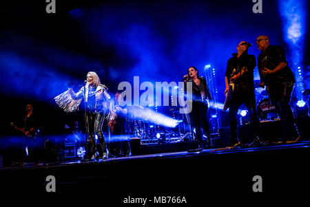 Bournemouth, Großbritannien, 7. April 2018. Kim Wilde im Pavillon, Bournemouth. Credit: Charlie Raven/Alamy leben Nachrichten Stockfoto