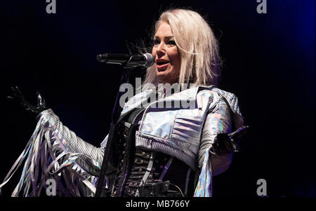 Bournemouth, Großbritannien, 7. April 2018. Kim Wilde im Pavillon, Bournemouth. Credit: Charlie Raven/Alamy leben Nachrichten Stockfoto