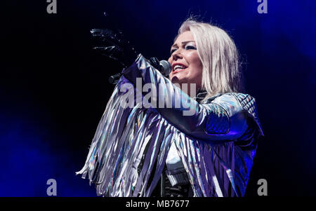 Bournemouth, Großbritannien, 7. April 2018. Kim Wilde im Pavillon, Bournemouth. Credit: Charlie Raven/Alamy leben Nachrichten Stockfoto