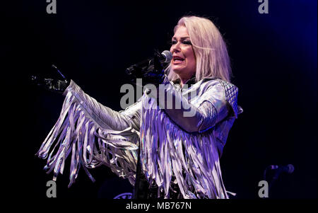 Bournemouth, Großbritannien, 7. April 2018. Kim Wilde im Pavillon, Bournemouth. Credit: Charlie Raven/Alamy leben Nachrichten Stockfoto