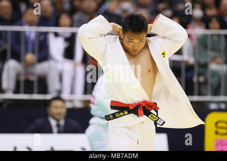 Fukuoka, Japan. 7 Apr, 2018. Masashi Ebinuma Judo: All Japan ausgewählte Judo's Meisterschaften Männer -73 kg in Fukuoka, Japan. Credit: yohei Osada/LBA SPORT/Alamy leben Nachrichten Stockfoto